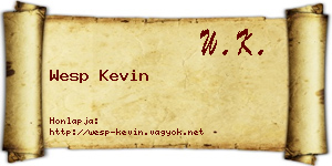 Wesp Kevin névjegykártya